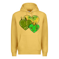 Antique Gold st patricks day hearts Premium Hoodie - AdoDesignShop