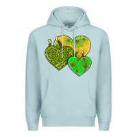 Blue Mist st patricks day hearts Premium Hoodie - AdoDesignShop