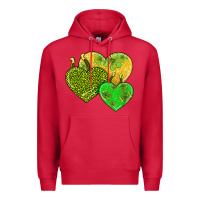 Cardinal st patricks day hearts Premium Hoodie - AdoDesignShop