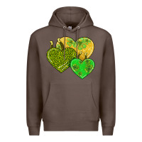 Coffee st patricks day hearts Premium Hoodie - AdoDesignShop