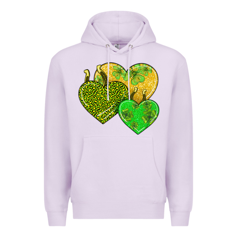 St Patricks Day Hearts Premium Hoodie by AdoDesignShop | Teevron