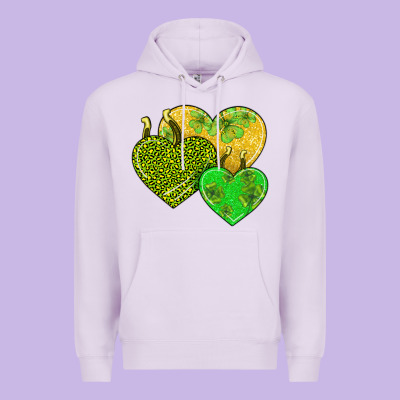 St Patricks Day Hearts Premium Hoodie Designed By Adodesignshop