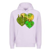 Lilac st patricks day hearts Premium Hoodie - AdoDesignShop