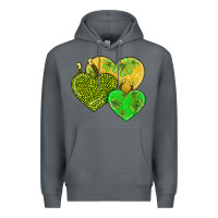 Rock st patricks day hearts Premium Hoodie - AdoDesignShop