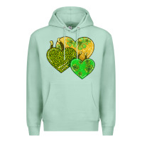 Seafoam st patricks day hearts Premium Hoodie - AdoDesignShop