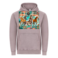 Vintage Zinc western running horses Vintage Hoodie - Zillion Design Studio