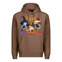 Chestnut Happy Hallothanksmas Cows Premium Hoodie - BundleAndBundleShop