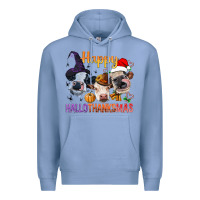 Colony Blue Happy Hallothanksmas Cows Premium Hoodie - BundleAndBundleShop