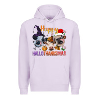 Lilac Happy Hallothanksmas Cows Premium Hoodie - BundleAndBundleShop
