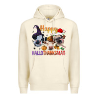 Sandshell Happy Hallothanksmas Cows Premium Hoodie - BundleAndBundleShop