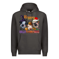 Smoke Happy Hallothanksmas Cows Premium Hoodie - BundleAndBundleShop