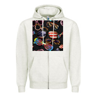 Oatmeal Heather 4th of july glasses  seamless pattern Zipper Hoodie - BundleAndBundleShop