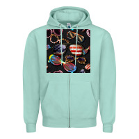 4th Of July Glasses  Seamless Pattern Zipper Hoodie | Teevron