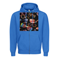 True Royal 4th of july glasses  seamless pattern Zipper Hoodie - BundleAndBundleShop