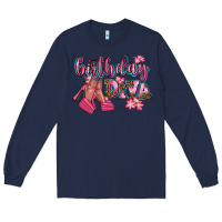 Navy birthday diva Long Sleeve Tee - AdoDesignShop