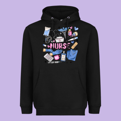 Can't Talk Right Now Doing Nurse Stuff Heavyweight Hoodie Designed By Maliassmallbusiness