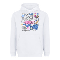 White can't talk right now doing nurse stuff Heavyweight Hoodie - MaliasSmallBusiness