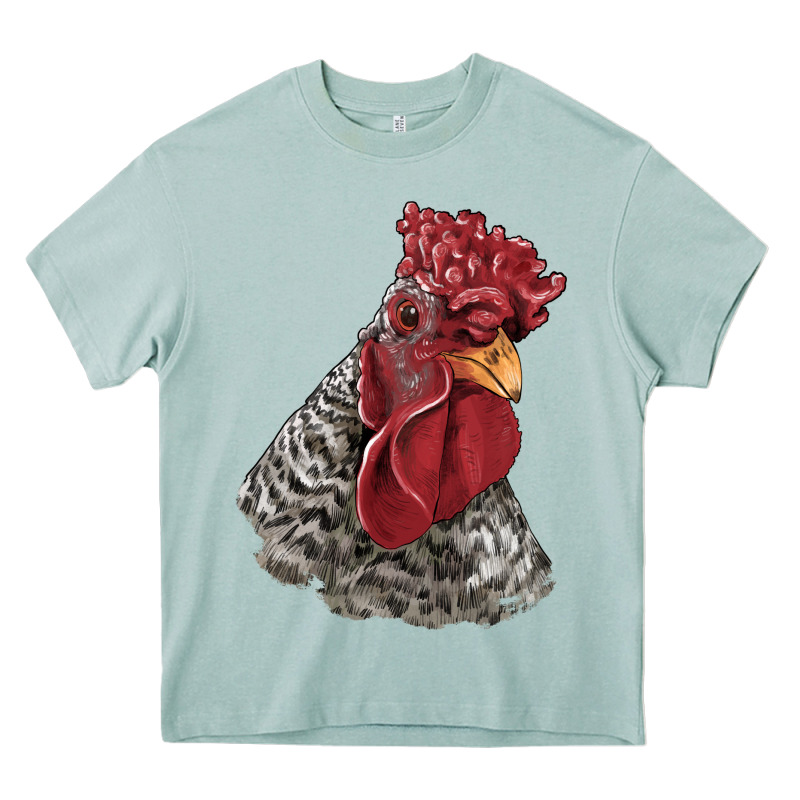 Dominique Rooster Head Heavy Core Tee by LillyAllenDesigns | Teevron