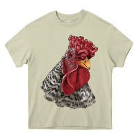 Mossy dominique rooster head Heavy Core Tee - LillyAllenDesigns