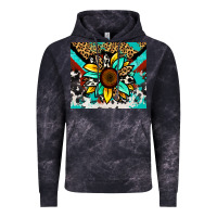Cloud Black turquoise gemstone sunflower Vintage Hoodie - Zillion Design Studio