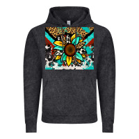 Vintage Arctic turquoise gemstone sunflower Vintage Hoodie - Zillion Design Studio