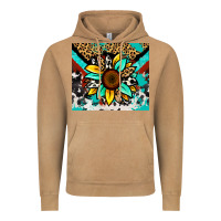 Vintage Camel turquoise gemstone sunflower Vintage Hoodie - Zillion Design Studio