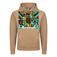 Vintage Coffee turquoise gemstone sunflower Vintage Hoodie - Zillion Design Studio