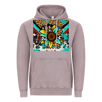 Vintage Zinc turquoise gemstone sunflower Vintage Hoodie - Zillion Design Studio