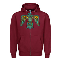 Burgundy thunderbird Zipper Hoodie - JahusDesignShop