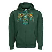 Sports Green thunderbird Zipper Hoodie - JahusDesignShop