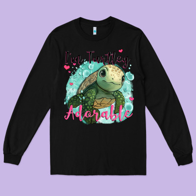 I'm Turtley Adorable Long Sleeve Tee Designed By Jahusdesignshop