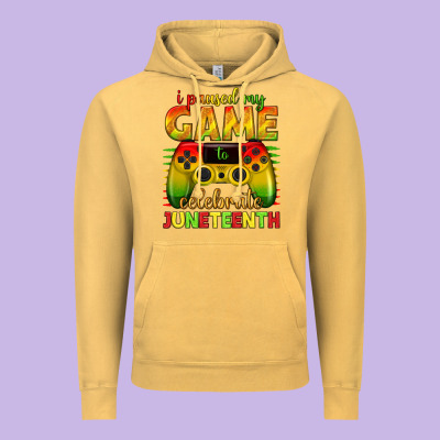 Vintage Hoodie i paused my game celebrate juneteenth