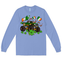 Colony Blue monster truck with shamrocks Long Sleeve Tee - AdoDesignShop