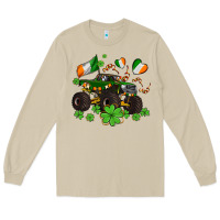 Mushroom monster truck with shamrocks Long Sleeve Tee - AdoDesignShop