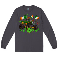 Smoke monster truck with shamrocks Long Sleeve Tee - AdoDesignShop
