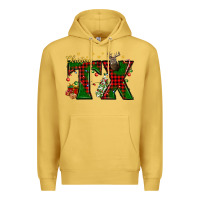 Antique Gold Christmas Texas With Deer Premium Hoodie - BundleAndBundleShop