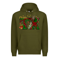 Army Green Christmas Texas With Deer Premium Hoodie - BundleAndBundleShop