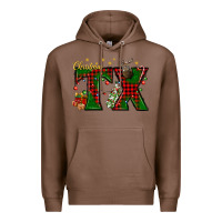 Chestnut Christmas Texas With Deer Premium Hoodie - BundleAndBundleShop