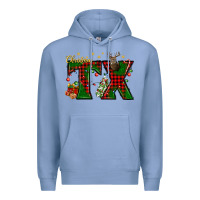 Colony Blue Christmas Texas With Deer Premium Hoodie - BundleAndBundleShop