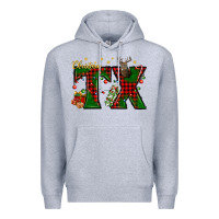 Heather Grey Christmas Texas With Deer Premium Hoodie - BundleAndBundleShop