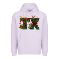 Lilac Christmas Texas With Deer Premium Hoodie - BundleAndBundleShop
