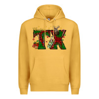 Mustard Christmas Texas With Deer Premium Hoodie - BundleAndBundleShop