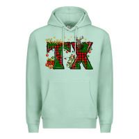 Seafoam Christmas Texas With Deer Premium Hoodie - BundleAndBundleShop