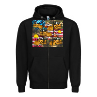 Black bulldozer camouflage american flag Zipper Hoodie - Artiststas