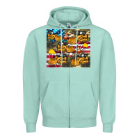 Seafoam bulldozer camouflage american flag Zipper Hoodie - Artiststas