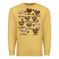 Antique Gold black history month hearts Premium Sweatshirt - MaliasSmallBusiness