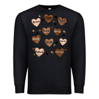 Black black history month hearts Premium Sweatshirt - MaliasSmallBusiness