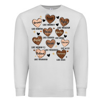 Dove Grey black history month hearts Premium Sweatshirt - MaliasSmallBusiness