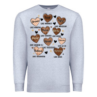 Heather Grey black history month hearts Premium Sweatshirt - MaliasSmallBusiness