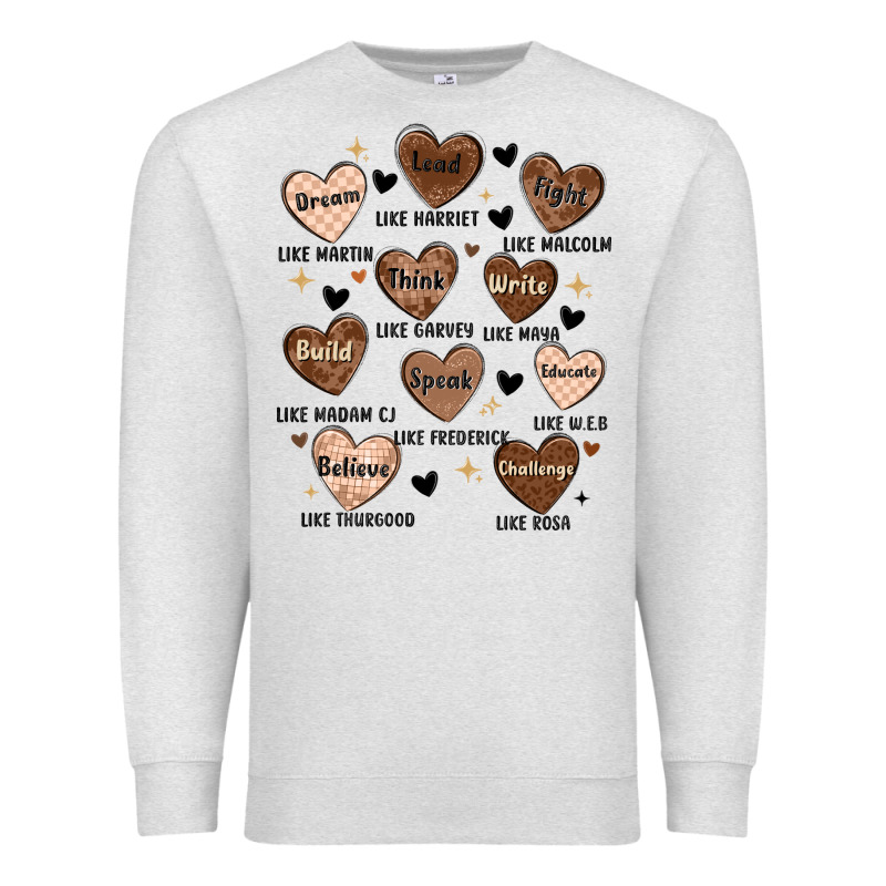Black History Month Hearts Premium Sweatshirt by MaliasSmallBusiness | Teevron